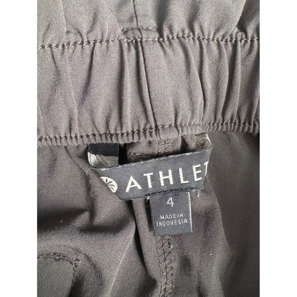 Athleta Olive/Gray Green Ankle Pants Size 4 Belted High Rise Comfortable Casual - Picture 2 of 7